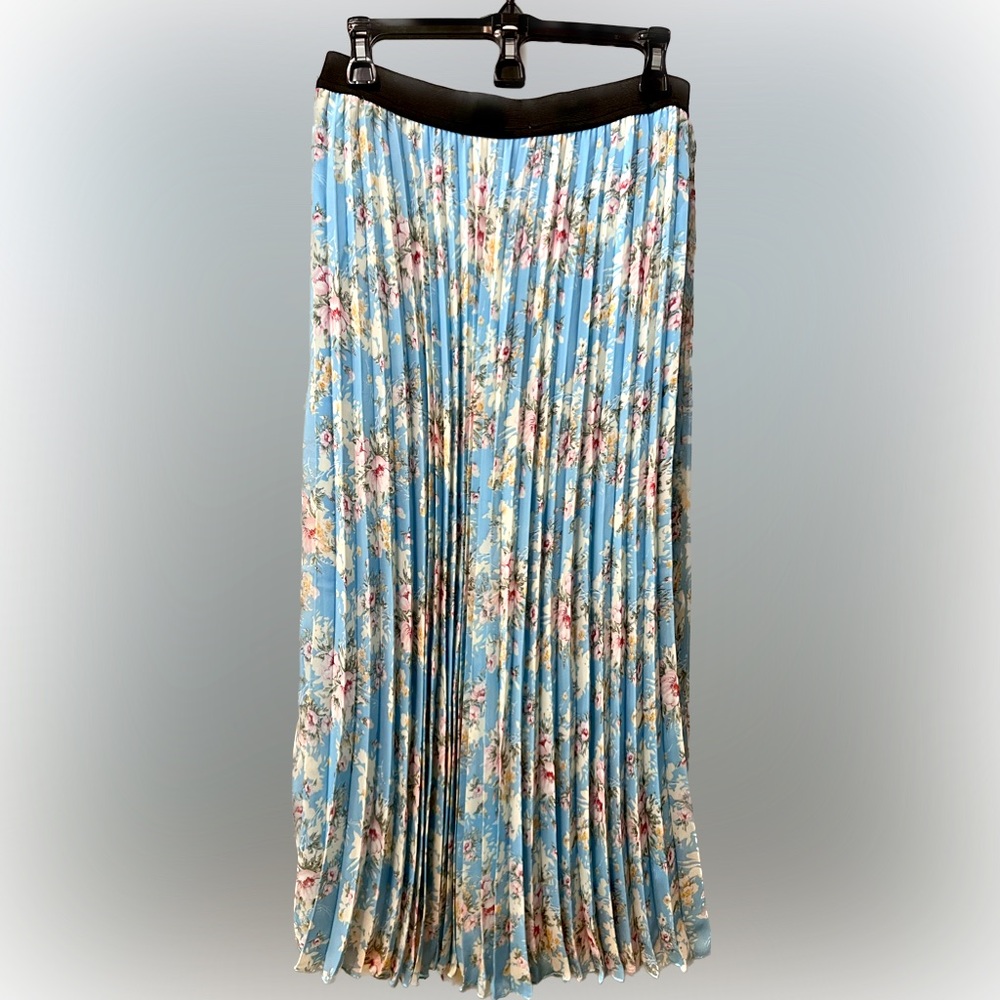 Blue Sol NWOT 🤩 Gorgeous! light blue pleated Maxi Skirt in Large